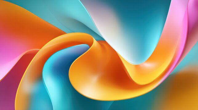 Vibrant abstract swirl of colorful textures and shapes for creative backgrounds