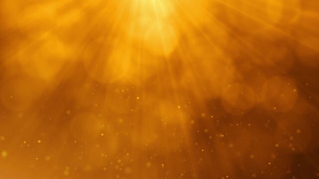 Golden Summer concept the motion of bokeh sunlight natural shadow overlay loop background, logo titles in award, music, wedding, anniversary, party and presentation backdrops, corporate.	
