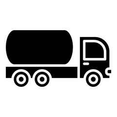Tank truck glyph solid icon