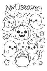 Cartoon Halloween Fun Icon Set