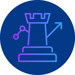 Strategy icon for strategy and management, website, application, printing, document, poster design, etc