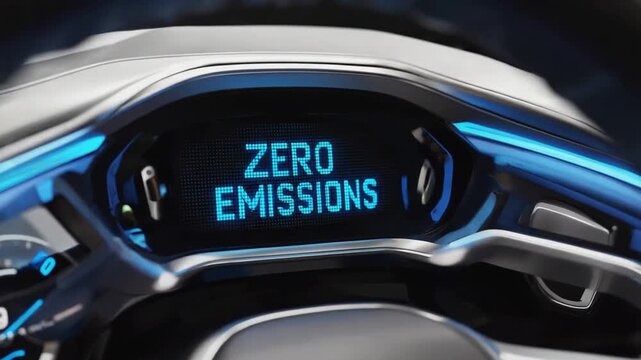 Car with the zero-emission seal.