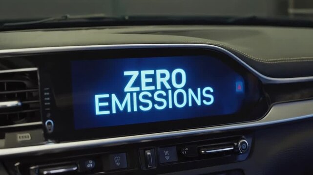 Car with the zero-emission seal.