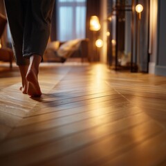 A Serene Evening Setting Featuring a Softly Lit Room with Warm Lighting, Elegant Furniture, and a Cozy Atmosphere Inviting Relaxation and Comfort