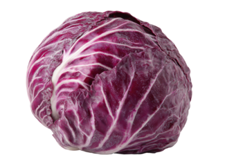 Close-up of a vibrant purple-red radicchio head