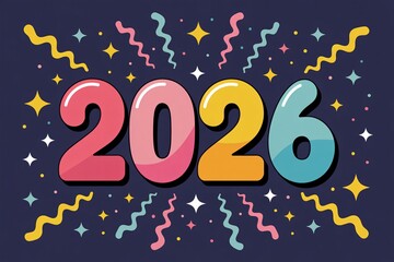 2026 typography – soft blur gradient, pastel background tone, elegant minimal composition