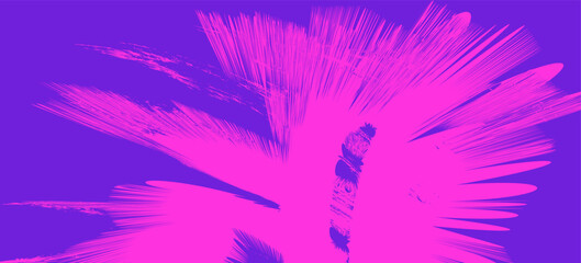 Abstract expressive squiggle swirl neon pink and purple brush strokes background. Grunge vibrant magenta explosion scribble paintbrush texture for trendy banner, surface, poster design