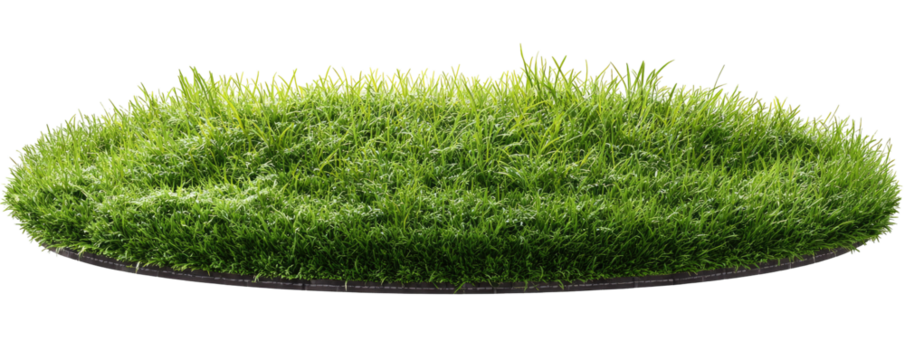 Circular piece of artificial grass
