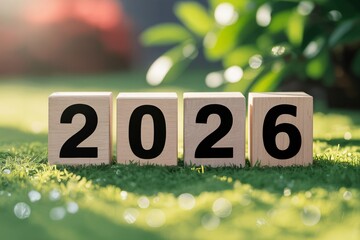 2026 typography – holographic texture, iridescent colorful background, modern shiny design