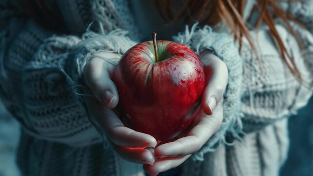 A person's hand with apple and red blotches on skin.