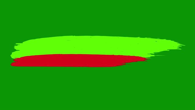 A green screen with white background and paint brush stroke on red spot it animated chromakey background composition cartoonish illustration design frame backgrounds emotion creative