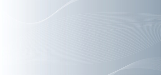 Abstract Light Gray and White Wavy Flowing Lines Background Design