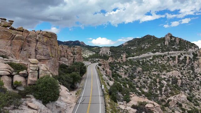 Granite hoodoos near Geology Vista on Catalina Highway - Mount Lemmon - Tucson, Arizona