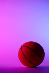 Basketball Shot in Studio on Coloured Background