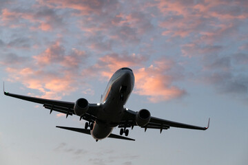 Airplane at sunset - Motion and Light in Perfect Harmony