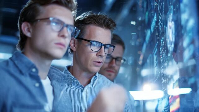 NLP technology in action as a team collaborates on extracting valuable insights from complex datasets optimizing business decisions.