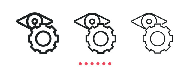 Monitoring icon. Thin line icon vector