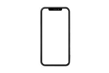 Black smartphone, blank screen, modern design