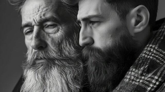 A multi-generational portrait of a man with different aged men.