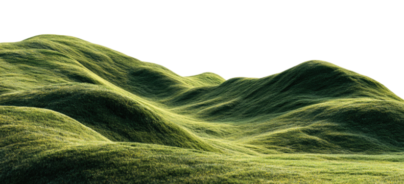 Rolling grassy hills