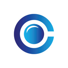 Modern logo design combining the letter C with a central circle element, symbolizing optics, camera, focus, or digital technology. Suitable for photography or surveillance