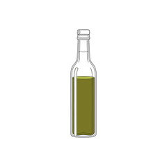 A bottle of olive oil isolated on white background a simple and elegant illustration for culinary, health, and mediterraneanthemed designs, showcasing natural ingredient