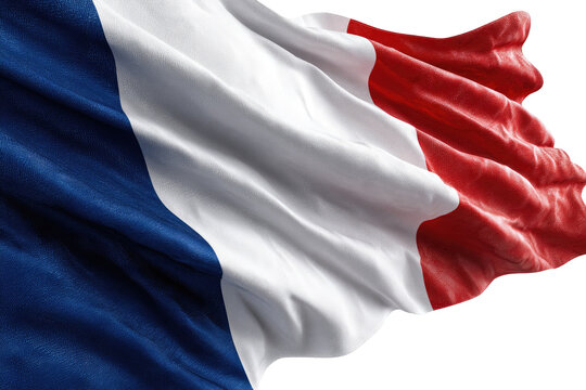 Rippled French flag - Powered by Adobe