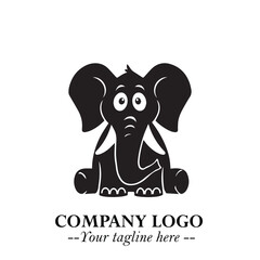 Obraz premium Majestic Elephant Logo Symbol with Elegant Minimalist Design and Powerful Modern Style