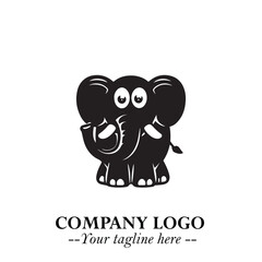 Obraz premium Majestic Elephant Logo Symbol with Elegant Minimalist Design and Powerful Modern Style