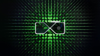 GPU processing unit generating concentric radiating energy waves