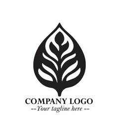 Spinach Logo Symbol in Black on the White Background Minimalist Leaf Vegetable Illustration