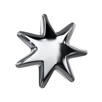 3d chrome icon Abstract