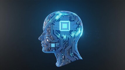 Digital Brain: A stunning visual representation of the human brain composed of intricate circuitry, embodying the fusion of technology and intelligence. - Powered by Adobe