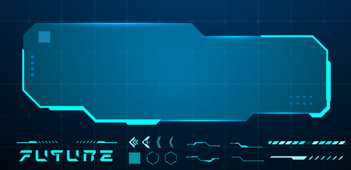 futuristic HUD text box frames vector illustration