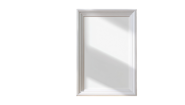White picture frame with sunbeams