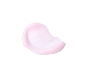 Smear of cosmetic product isolated on white, top view