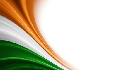 Dynamic Abstract Wavy Background with Indian Tricolor Flow