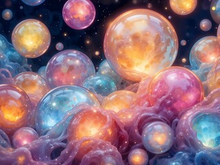 abstract background with bubbles
