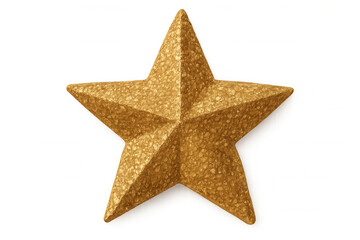 Obraz premium Golden textured star symbol with glitter on a transparent background, representing achievement and celebration