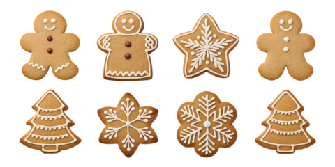 Gingerbread Cookies PNG Set