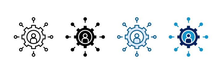 Skill Map Icon Set Multiple Style Collection
