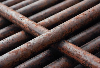 古いさびた鉄パイプ