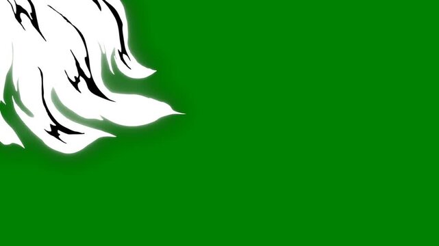 A green background with white dove on it and christmas tree some black lines tiger ' s head wolf green screen animated chromakey background creative expression colorful backgrounds