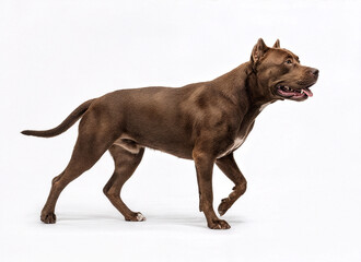DOG, Pit Bull Terrier, side view