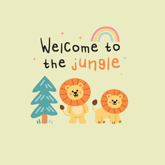 Cute Lion Vector for Kids 