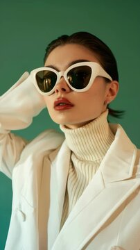 Fashion-forward individual dressed in trendy outfit and sunglasses