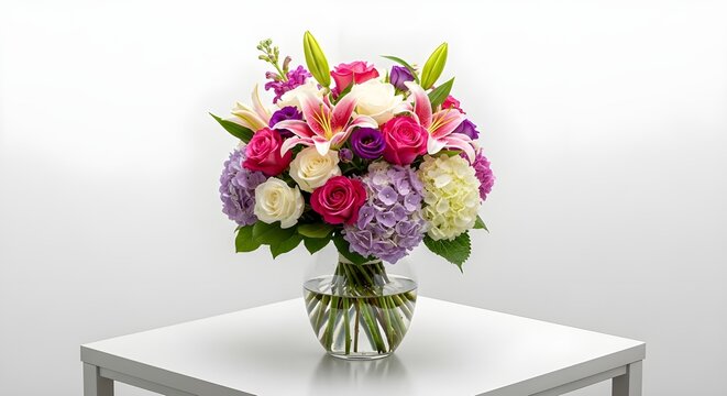 bouquet of pink roses,bunga dalam vas diatas meja