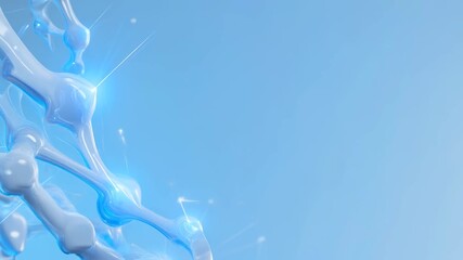 Emerging molecular structure on a blue background, future medical technology and healthy body concept for science animation - Powered by Adobe
