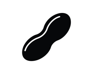 Peanut Icon Black and White Vector Illustration