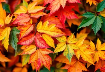 Vibrant hues of autumn leaves in a hair color palette, style, beauty